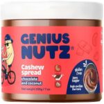 GENIUS NUTZ - Cashew Spread Chocolate And Coconut - The Perfect Healthy Cashew Butter Snack with Chocolate and Coconut, 100% Vegan, Sugar, Lactose and Gluten-Free, Low Carb High Protein, 200g Pack