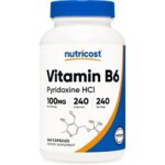 Nutricost Vitamin B6 (Pyridoxine HCl) 100mg, 240 Capsules