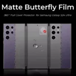 360° Full Cover Screen Protector for Samsung Galaxy S24 Ultra s24+ S23 S22 ultra Plus Matte Butterfly Hydrogel Film