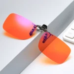 Orange lenses clip on blue light blocking glasses can by dyed color with perscription lenses myopia glasses for men or women