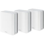 ASUS ZenWiFi BT6 Tri-Band WiFi 7 Mesh, 9.4 Gbps, 7600 sq.ft. (3pk), 2.5G WAN Port, Security and Parental Controls Included, Smart Home Master SSIDs, 4G & 5G Mobile Tethering- BT6 (W-3-PK)