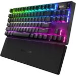 SteelSeries Apex Pro TKL Kablosuz Mekanik Gaming Klavye, Değiştirilebilir Aktivasyon Noktaları, OLED Ekran, RGB, PBT Tuş Başlıkları, Bluetooth 5.0, 2,4 GHz, USB-C, İngilizce QWERTY
