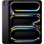 Apple iPad Pro 13 inç (M4): Ultra Retina XDR ekran, 256 GB, Uzun kenarda konumlandırılmış 12 MP Ön Kamera/12 MP Arka Kamera, LiDAR Tarayıcısı, Wi-Fi 6E, Face ID, Standart cam — Uzay Siyahı