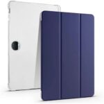 MUDASANQI Huawei Honor Magic Pad 2 12,3 inç ile Uyumlu Akıllı Kılıf, Otomatik Uyanma/Uyuma özelliğine sahip TPU İnce Kapaklı, Kalem Tutuculu Darbeye Dayanıklı Kılıf Şeffaf Arka Kabuk (Koyu Mavi)