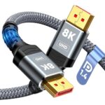 Capshi DisplayPort Cable 8K 1.4, VESA Certified 8K 4K DP Cable 6.6ft, Display Port Cable [8K@60Hz, 4K@144Hz, 2K@240Hz, 32.4Gbps], High Refresh Rate for Gaming Monitor, HBR3, HDR, Graphics Card, PC