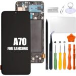 Replacement for Samsung Galaxy A70 LCD Screen with Frame INCELL for Samsung A705 A705F Touch Screen Digitizer Assembly A705FN SM-A705GM A7050 A705W A705U Internal LCD Display with Repair kit