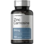 Horbäach Zinc Carnosine Supplement | 84mg per Capsule | 150 Count | Non-GMO & Gluten Free