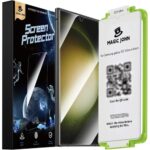 MAGIC JOHN 2 Pack Screen Protector for Samsung Galaxy S23 Ultra - Ceramic Film, Fingerprint ID Compatible, Easy Installation, Shock-Resistant, 3D Curved, Bubble Free