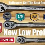 Craftsman 3 Piece LOW PROFILE Ratchet Socket Wrench Set 1/2" 3/8" & 1/4" Drive