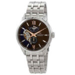 Orient Star Automatic Open Heart Brown Blue Dial Men's Watch RE-AV0B02Y00B