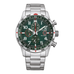 Citizen Men's Aviator Chronograph Green Dial Watch - CA0791-81X NEW