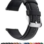 سوار ساعة من الجلد الطبيعي 14 16 18 19 20 22 و24 ملم، سوار سريع الفك للجنسين من فولموسا، يناسب ساعة سامسونج جالكسي 5/4/3، هواوي/فاير-بولت/امازفيت/نويز/ون بلس الذكية