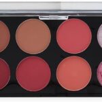 Makeup Revolution Ultra Blush Makeup Palette, Bronzer & Highlighter, Includes 8 Shades, Gluten free, Vegan & Cruelty Free, Sugar & Spice, 13g