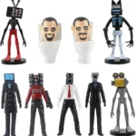 مجموعة مجسمات العاب مرحاض من سكيبيدي، 9 قطع من شخصيات سكيبيدي تواليت، شخصيات سكيبيدي باتل اكشن قابلة للتجميع، اشياء ممتعة للاطفال الذين يحبون الانيمي والمغامرة