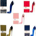 Princess High Heel Perfume for Women (2.9oz/85ml x 5pcs), Black, Gold, Pink, Blue & Red, Eau de Parfum, (Pack of 5)