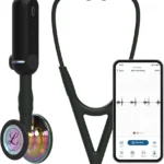 3M Littmann CORE Digital Stethoscope, Our Most Advanced Stethoscope Yet, Up To 40x Amplification*, Active Noise Cancellation, In-App Sound Wave Visualization, High Polish Rainbow Chestpiece, 8570