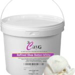 3CayG 5lb Pail White Refined Shea Butter Deoderized Skin and Hair Body Butter Use for Soapmaking and Whipped Body Butter