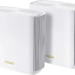 ASUS ZenWiFi XT9 AX7800 Tri-Band WiFi6 Mesh WiFiSystem (2Pack), 802.11ax, up to 5700 sq ft & 6+ Rooms, AiMesh, Lifetime Free Internet Security, Parental Controls, 2.5G WAN Port, UNII 4, White
