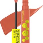 Maybelline Super Stay Matte Ink Liquid Lip Color, Moodmakers Lipstick Collection, Long Lasting, Transfer Proof Lip Makeup, Meditator, Coral Nude, 1 Count