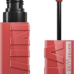 Maybelline Super Stay Vinyl Ink Longwear No-Budge Liquid Lipcolor Makeup, Highly Pigmented Color and Instant Shine, Peachy, Peachy Nude Lipstick, 0.14 fl oz, 1 Count