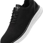 Men's Mesh Dress Shoes Casual Business Lace Up Oxford Sneakers Lightweight Breathable Walking Shoes Comfortable Thick Sole Tennis Footwear