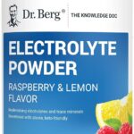 Dr. Berg Zero Sugar Hydration Keto Electrolyte Powder - Enhanced w/ 1000 mg of Potassium & Real Pink Himalayan Salt (NOT Table Salt) - Raspberry & Lemon Flavor Hydration Drink Supplement, 100 Servings