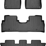 سمارتلاينر طقم دواسات ارضية بمقاس مخصص مكون من 3 صفوف بلون اسود متوافق مع موديلات كيا سورينتو 7 راكب موديل 2016-2020 فقط
