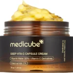 medicube Deep Vitamin C Golden Capsule Face Moisturizer - Liposome Capsules For Wrinkles, Skin Radiance - Transparent Gel for Glow Hydration - Korean Skin Care 1.94 oz