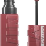 Maybelline Super Stay Vinyl Ink Longwear No-Budge Liquid Lipcolor Makeup, Highly Pigmented Color and Instant Shine, Witty, Mauve Nude Lipstick, 0.14 fl oz, 1 Count