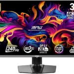 MSI MPG 322URX QD-OLED 32-inch 3840 x 2160 (UHD) Computer Monitor, 240Hz, Adaptive-Synch, HDMI, DP Port, VESA Mountable, Tilt, Speaker, 0.03ms, Black