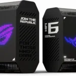 ASUS ROG Rapture GT6 (2PK) AX10000 Tri-Band WiFi 6 Gaming Mesh System, Covers up to 5,800 sq ft, 2.5 Gbps Port, Triple-Level Game Acceleration, UNII 4, Free Lifetime Internet Security, Black