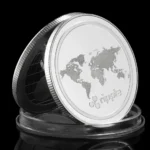 عملة تموج مطلية بالفضة ، تشفير مادي ، تذكار قابل للتحصيل ، هدية إبداعية للعملة المشفرة