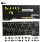 US French Keyboard For Fujitsu Lifebook E733 E734 E743 E744 U745 E546 E547 E544 E736 E746 T725 T726 Laptop Backlit Keyboard