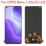 6.43'' AMOLED For Oppo Reno 5 4G CPH2159 Lcd Display Touch Screen Digitizer for Oppo Reno5 5G PEGM00 LCD With Fingerprint ﻿