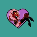 شخصية كرتونية دبوس طية صدر السترة ، دبابيس طية صدر لحقائب الظهر ، دبابيس ، بروش على شكل قلب ، Succubus ، هدايا مجوهرات للأصدقاء