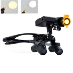 Flip-up 4X Dental Surgical Loupes with LED Headlight Adjustable Detachable Design Binocular Magnifier for Dentists