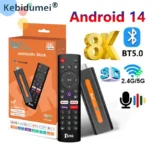ATV Smart TV Stick Android 14 Support HD 8K Video 4K BT5.0 WiFi 6 Allwinner H618 Quad Core Cortex A53 Voice Remote Smart TV Box