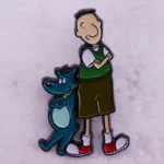 دوغ و كلب بورت تشوب المينا دبوس 90s الكرتون شارة هدايا له لها
