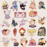 دبوس مينا معدني كرتوني للفتيات ، شارة شخصية أنيمي ، كوميدي لطيف ، هوديي ، إكسسوارات حقيبة ، هدية بوتيك ، أزياء إبداعية
