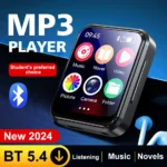 مشغل موسيقى MP3 مع بلوتوث 5.4 HiFi MP4 Walkman شاشة لمس كاملة مدمجة ومكبر صوت ومسجل وكاميرا ومشغل فيديو FM/E-book