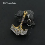 8CM Game Peripheral God of War Thor's Hammer Metal 1/6 Replica Miniature Arms Toys for Kids Accessories Home Decoration Collect