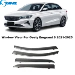 Side Window Visor For Geely Emgrand S 2021 2022 2023 2024 2025 Side Window Vent Visor Sun Rain Deflector Guard Car Rain Shield