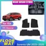 Car Floor Mat for Kia Sorento UM 2015~2020 2016 2017 2018 Part Foot TPE Liner Carpet Interior Pad Custom Cover Rug Accessories
