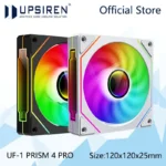 UPSIREN UF-1 PRISM 4 PRO مروحة هيكل الكمبيوتر 12 سم ARGB 4 Pin PWM مروحة تبريد هادئة 12 فولت حجم هواء كبير 45.2CFM/600-1500 دورة في الدقيقة