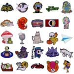 الرسوم المتحركة سيارات المينا دبوس الفطر بروش التلبيب دبابيس شارة القبعات الملابس على ظهره الديكور مجوهرات اكسسوارات المشجعين هدية