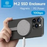 غلاف Hagibis-NVMe SSD ، حافظة Magsafe SSD ، USB C ، Gen2 إلى NVMe-e لهاتف iPhone 16 Pro Max ، Pro Res ، MacBook ، مغناطيسي ، M.2