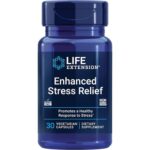 Life Extension Enhanced Stress Relief, Lemon Balm Extract, L-theanine, decompress with This Supplement for Stress, Gluten-Free, Non-GMO, Vegetarian, 30 Capsules