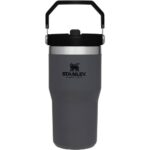 Stanley IceFlow Flip Straw Tumbler with Handle 20 oz | Twist On Lid and Flip Up Straw | Leak Resistant Water Bottle | Insulated Stainless Steel |BPA-Free | Charcoal