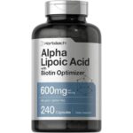 Horbäach Alpha Lipoic Acid 600mg | 240 Capsules | with Biotin Optimizer | Non-GMO and Gluten Free Supplement