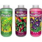 General Hydroponics FloraGro, FloraBloom, and FloraMicro 1 Quart Set